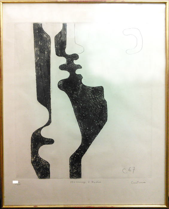 ロベール・クチュリエ ロディンへのトリビュート　1967年　絵画（銅版画）作品